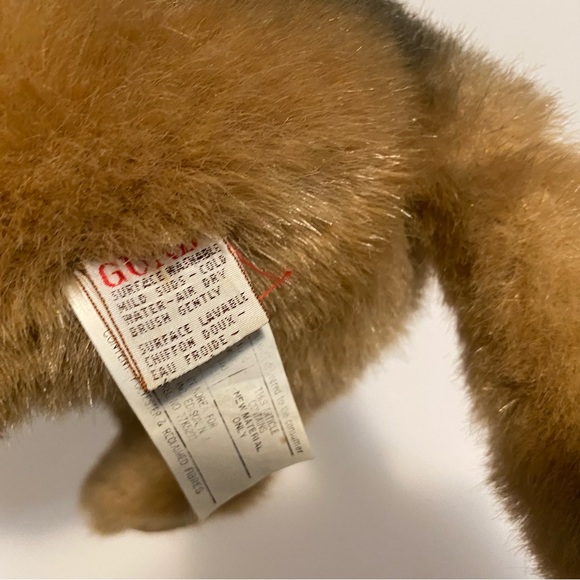 VTG 1985 GUND German Shepherd Puppy Dog Suede Paws 15” Plush Toy Stuffed Animal - Picture 8 of 8